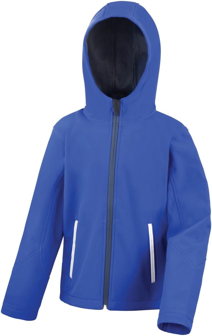 Result Core Kids Big Boys Junior Hooded Softshell Jacket (9/10) (Purple/Gray)