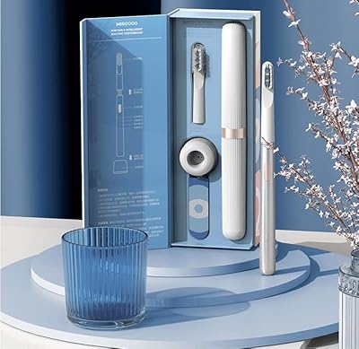 LUXURY BY LEVANI ULTRASONIC Electric Toothbrush, Oral Care Smart Sonic Whitening Rechargeable IPX7 Waterproof Fast Charging Electronic Toothbrush 32000 Strokes/Minutes,with Pressure Sensor.(Silver)