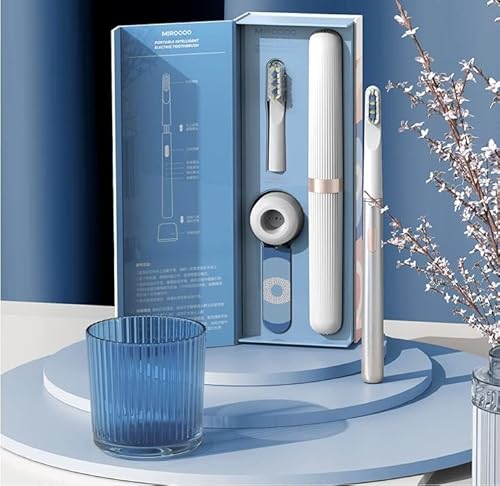 LUXURY BY LEVANI ULTRASONIC Electric Toothbrush, Oral Care Smart Sonic Whitening Rechargeable IPX7 Waterproof Fast Charging Electronic Toothbrush 32000 Strokes/Minutes,with Pressure Sensor.(Silver)