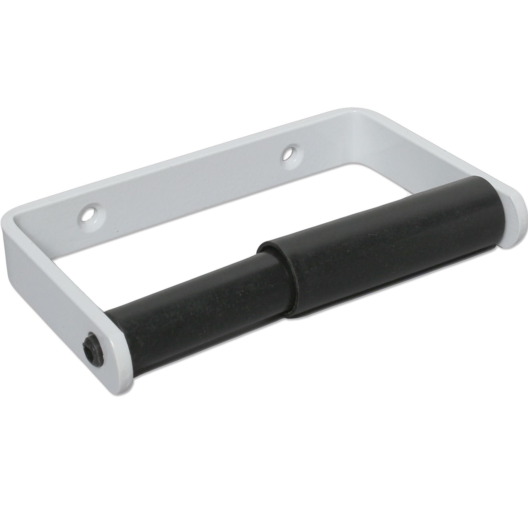 White Hinge White Toilet Roll Holder
