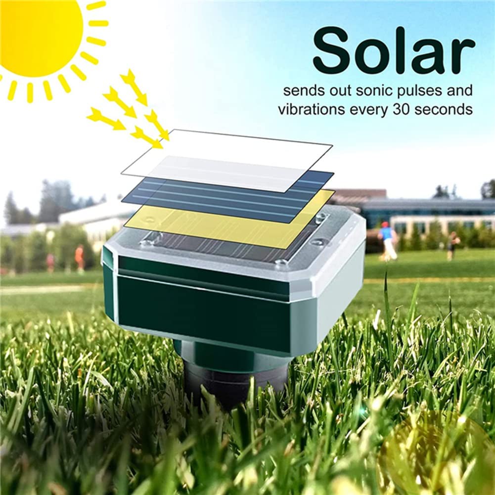 Paquete de 8 Repelentes de Serpientes con EnergíA Solar para Exteriores, Repelente de Serpientes UltrasóNico, Repelente de Serpientes Solar para Exteriores
