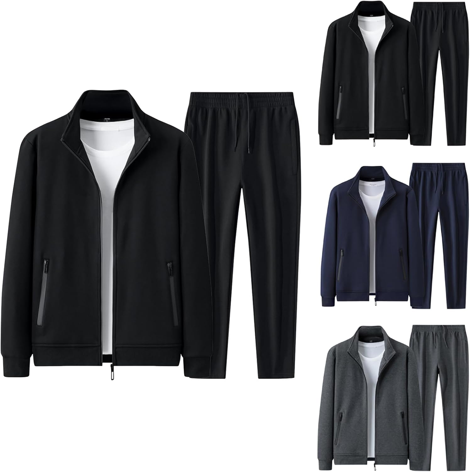 Znepste] スウェット 上下セット メンズ ジャージ ランニングウェア