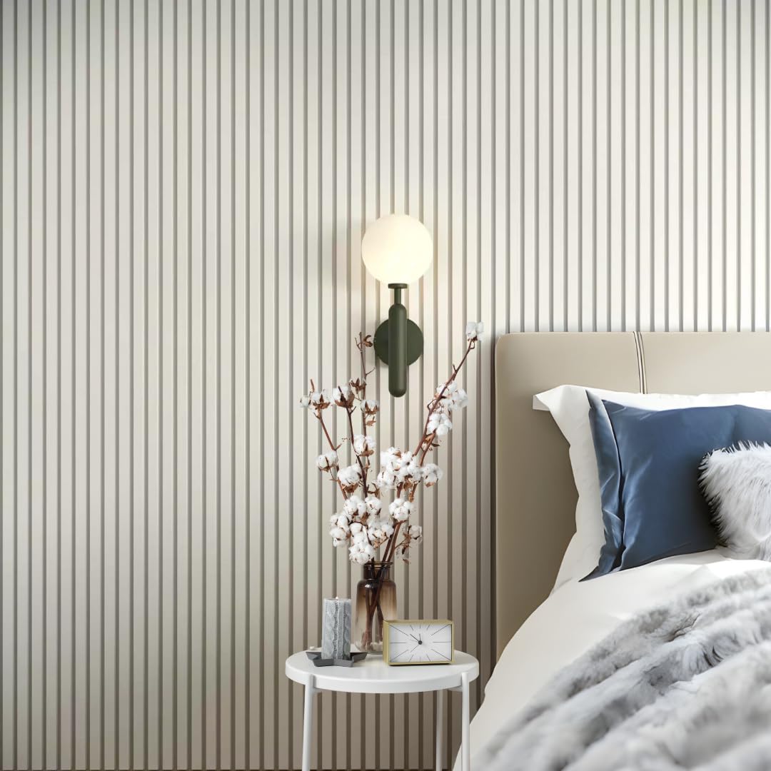 Wood Panel Co White Decorative Slat Wall Panel In 3D Slat Acoustic For Wall Or Ceiling 240Cm X 60Cm