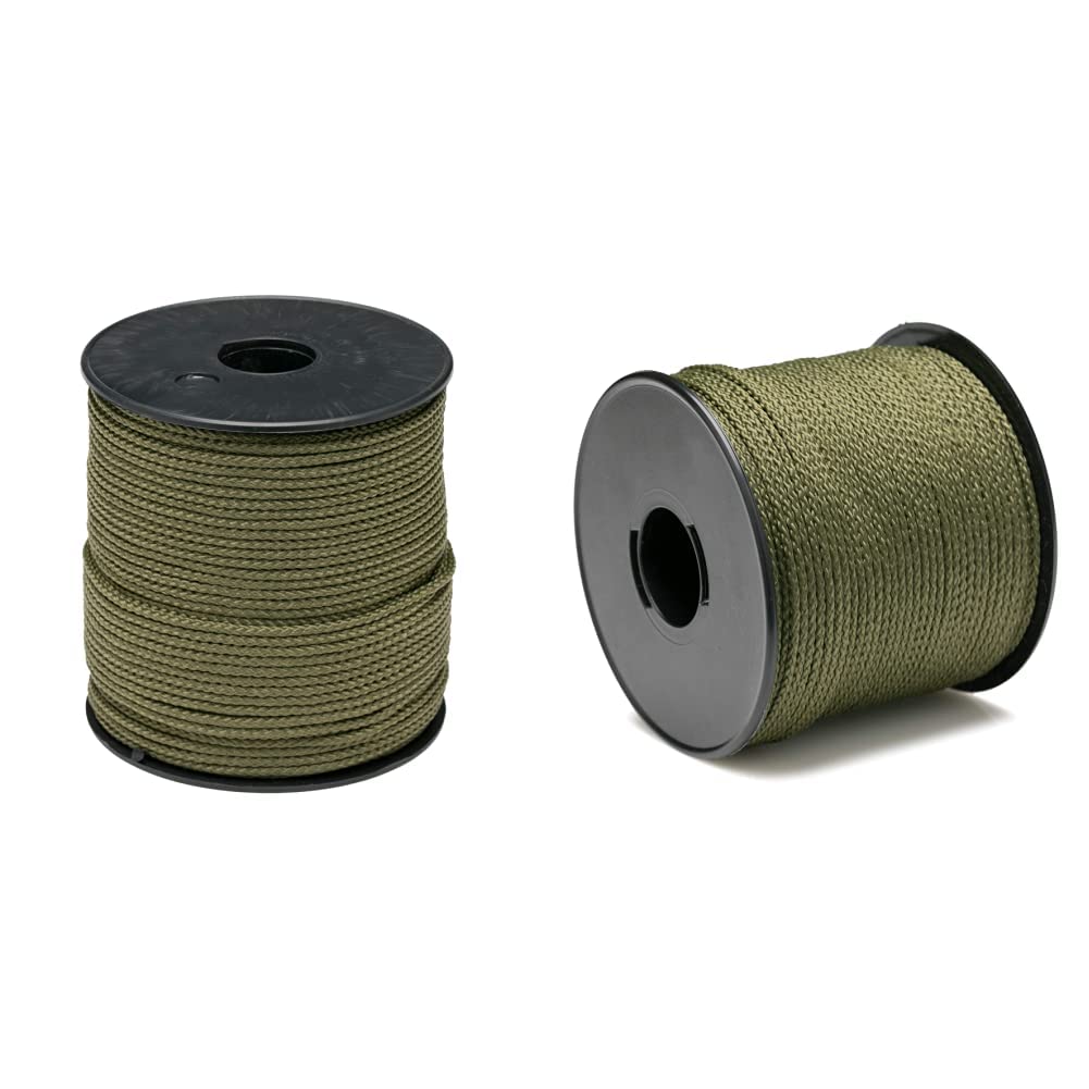 Drisse kaki polypropylène tressé 2mm 100m Flandria cordage de rechange extérieur