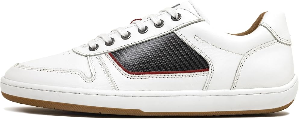 Piloti Driving Shoes for Men, Compass Italian Leather Carbon Panel Everyday Driving Sneaker