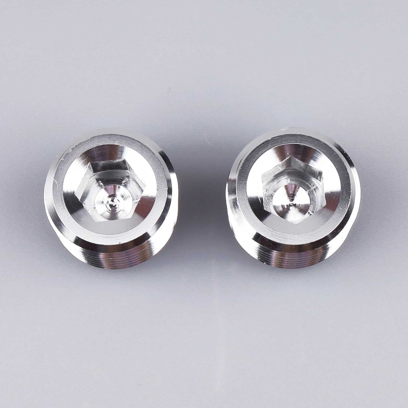 AC Performance 1/2" NPT Male Pipe Plug Allen Head Socket Fitting, Silver Aluminum, Pack of 2, 1/2 NPT - Image 3