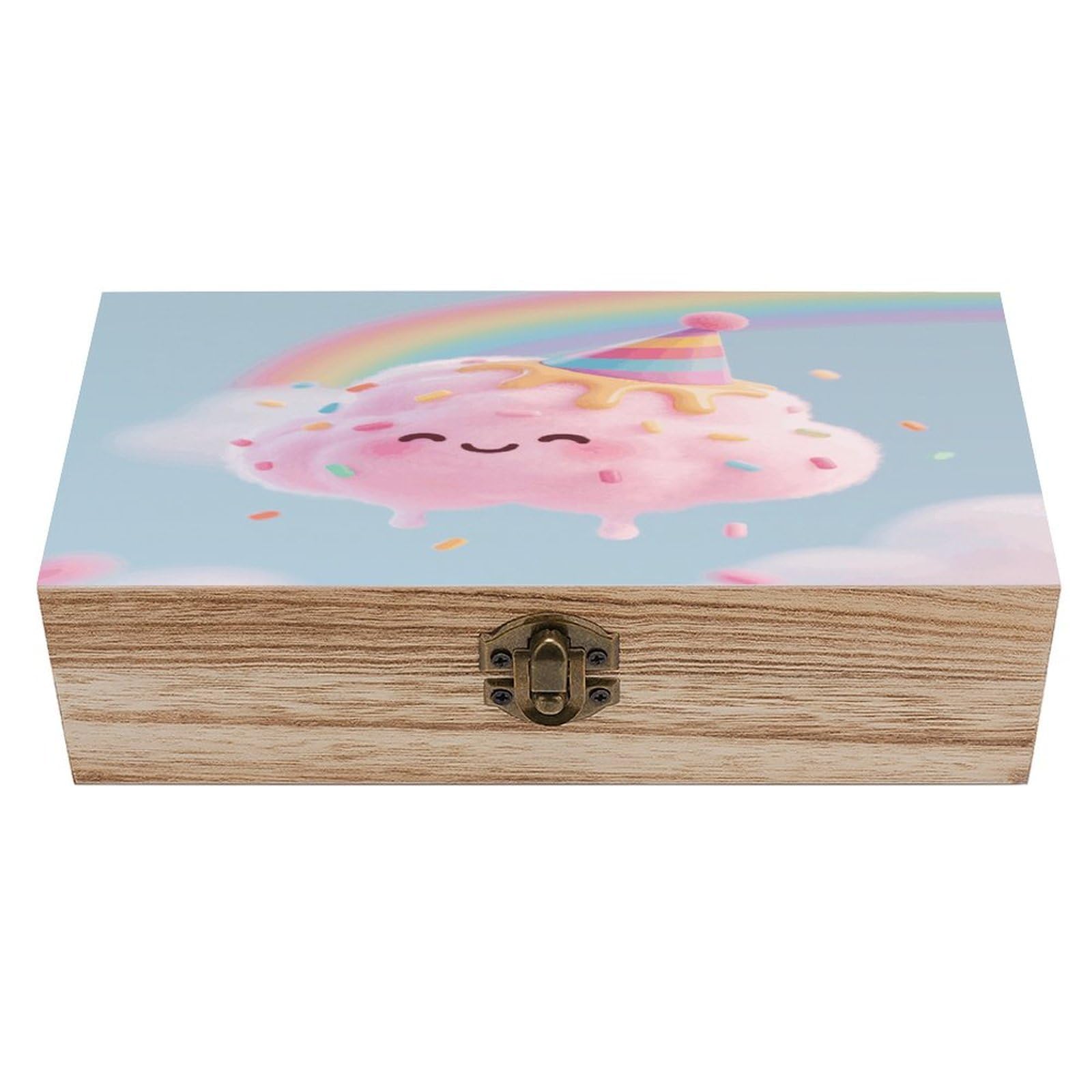 VstaDank Octopus Wooden Box Sturdy Vintage Storage Box with Hinged Lid Exquisite Wood Keepsake Boxes Large Jewelry Case Cute Trinket Holder Unique Gift for Men & Women