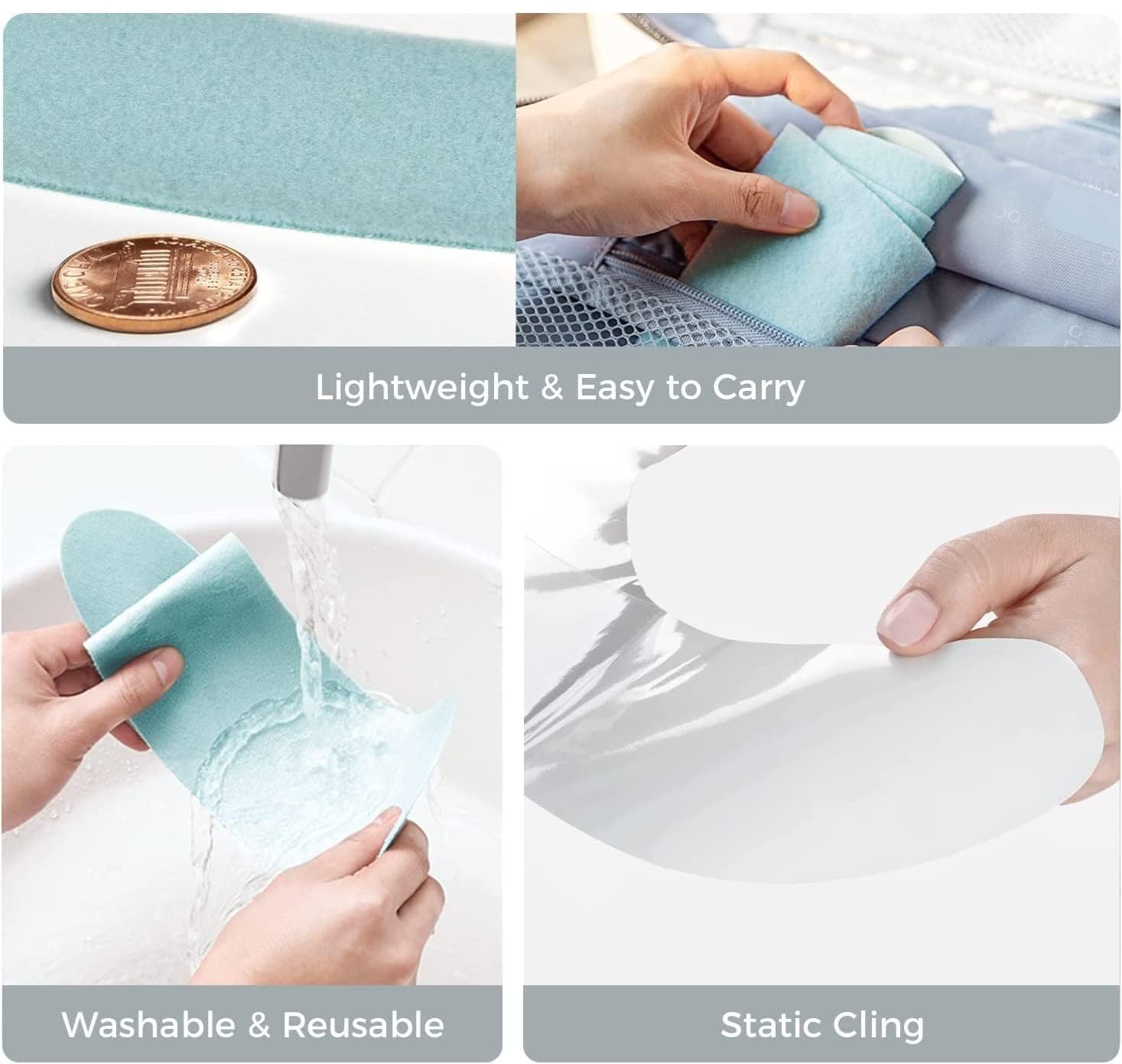 Prostuff.in Flannel Toilet Seat Cushion Soft And Warm Washable Toilet Seat Cover Pads Reusable Cushion Comfortable For Travellers, Home, Office, Assorted Color, 2 Pair 3
