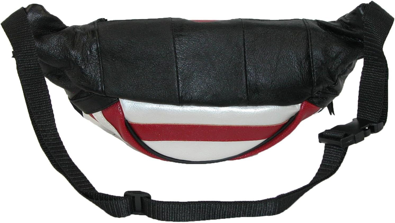 CTM Leather Patriotic American Flag Fanny Waist Pack, American Flag