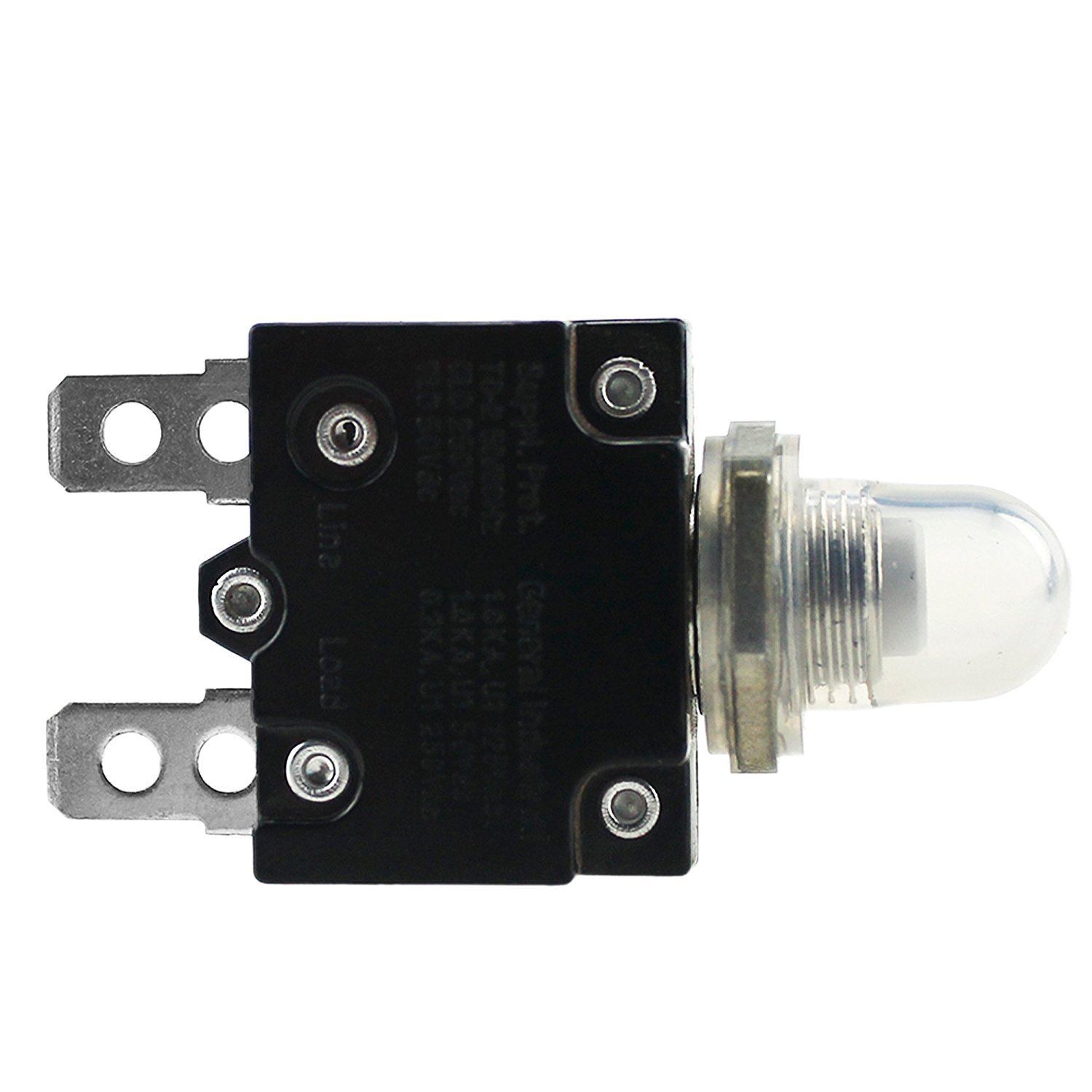 5PCS 10A Amp Push Button Reset Circuit Breaker 125-250V AC 50V DC — Amazon image 2