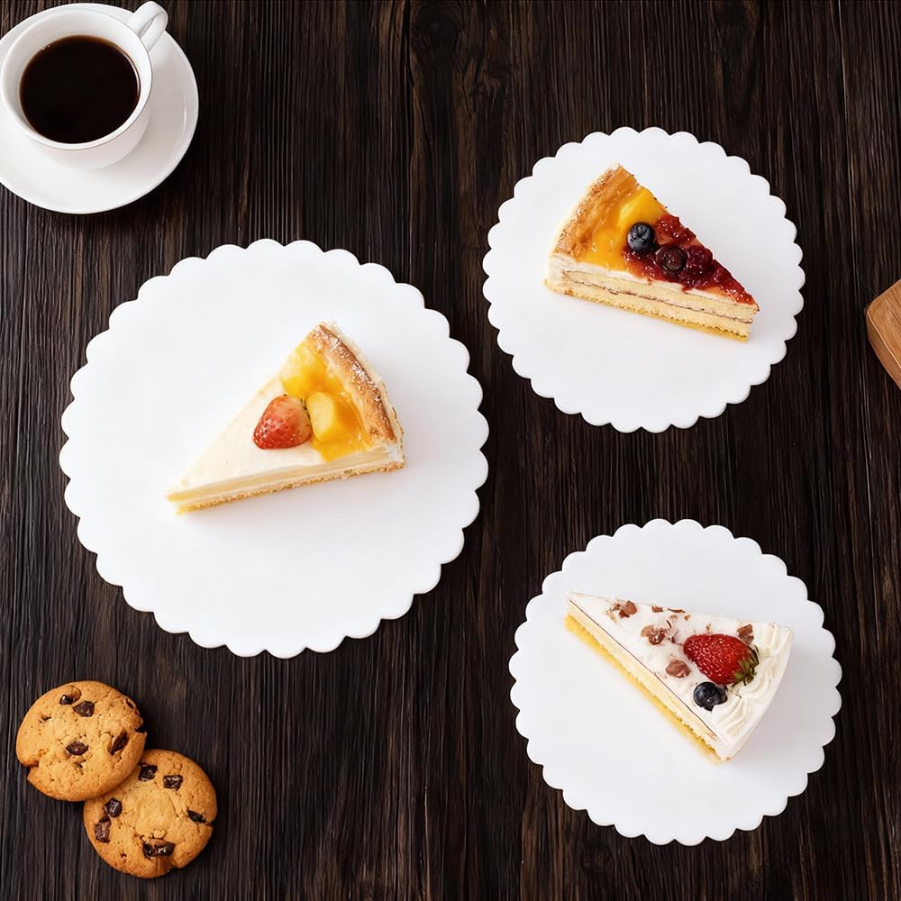 8 Pcs White Cake Boards 8 Inch, Round Cake Base Cardboard for Baking, Cakes DIY and Crafts Display image 4