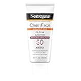 Neutrogena Clear Face Sunscreen Lotion for Acne-Prone Skin, Broad Spectrum SPF 30 Facial Sunscreen for Oily Skin, Fragrance- & Oxybenzone-Free Water Resistant, 3 fl. oz