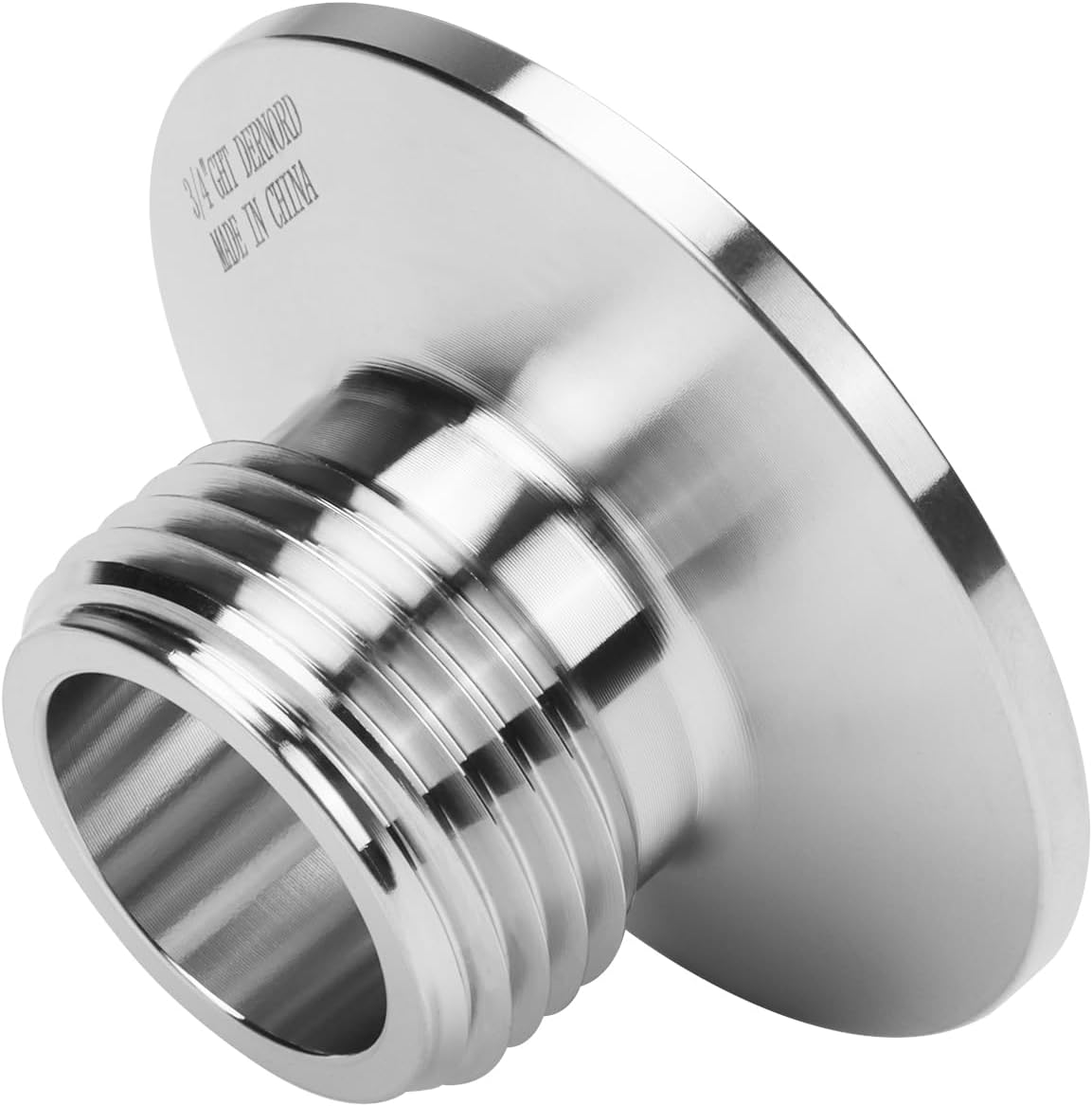 DERNORD Sanitary 3/4" Male Garden Hose Threaded Pipe Fitting to 1.5 Inch Tri Clover (Pipe Size: 3/4" GHT)