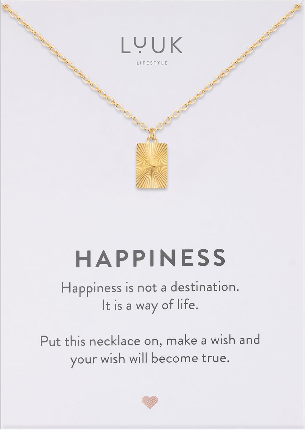 LUUK LIFESTYLE Filigree necklace with pendant, gift for girlfriend, jewelry for women, waterproof chain made of stainless steel