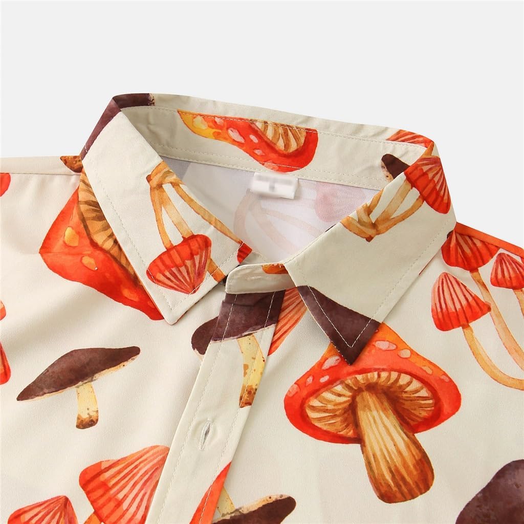 Holiday T-Shirt Vintage Pattern Shirt Short Sleeve Men's Beach Tops