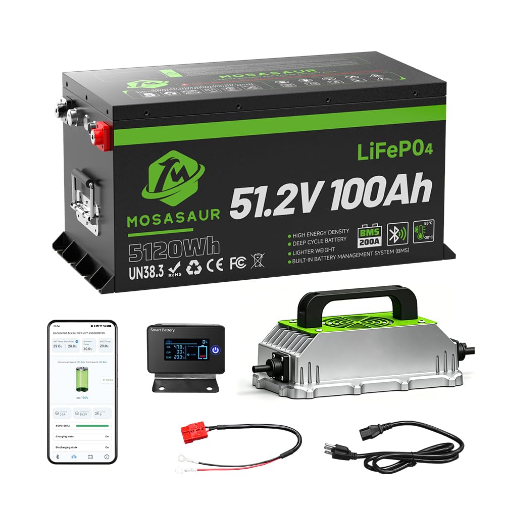 Mosasaur 48V 100Ah LiFePO4 Golf Cart Battery