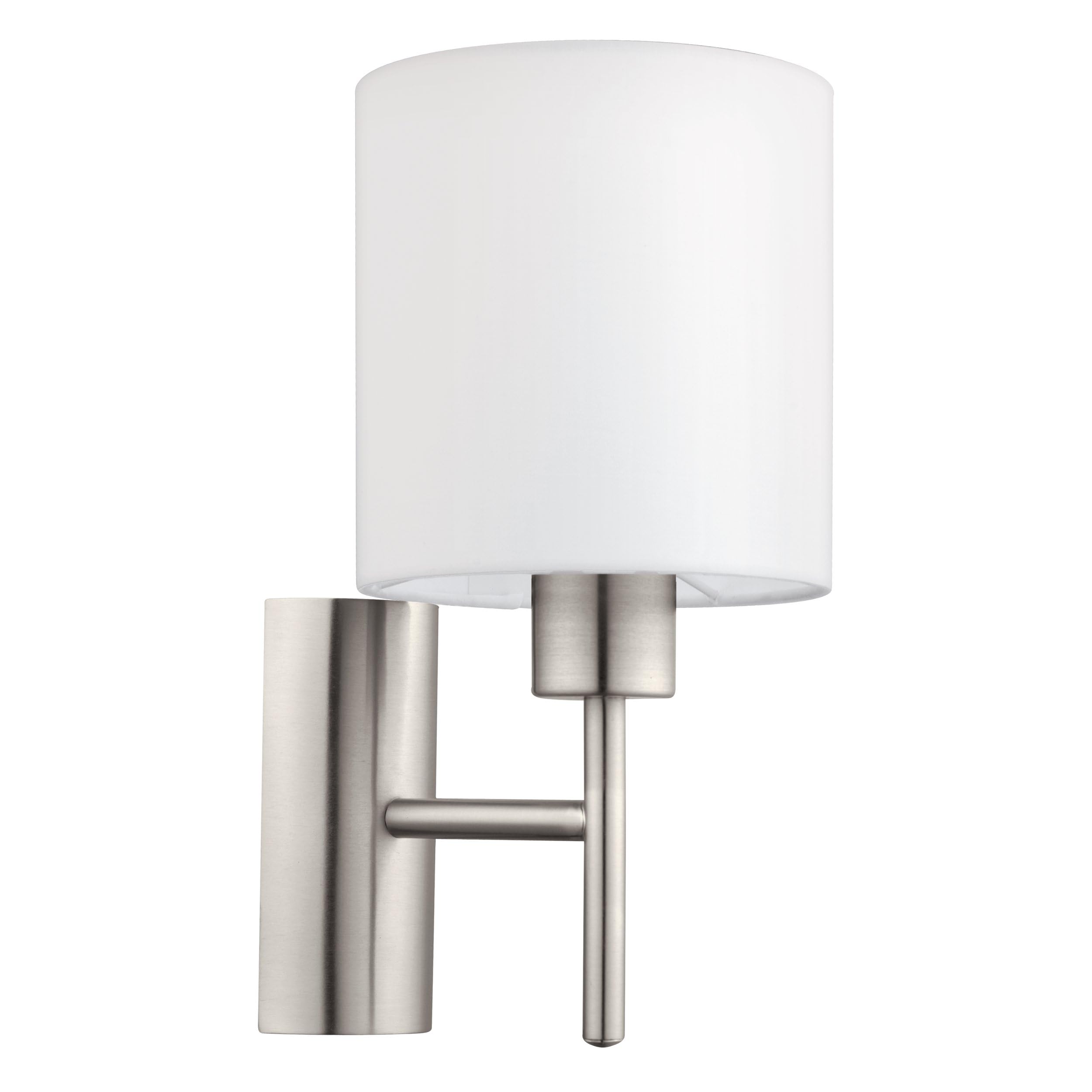 Eglo White/Light Pasteri Satin Nickel & E27 Wall