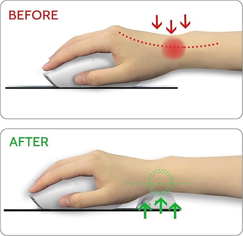 Miniatura 8 de Alfombrilla de mouse ergonómica con soporte de muñeca, alfombrilla de mouse con reposamuñecas, alfombrilla de mouse para juegos de gato negro con