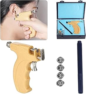 SKEIDO Professional Ear Stud Earring Piercing Gun Tools Kit Reusable Earlobe Cartilage Body Piercing Gun Set