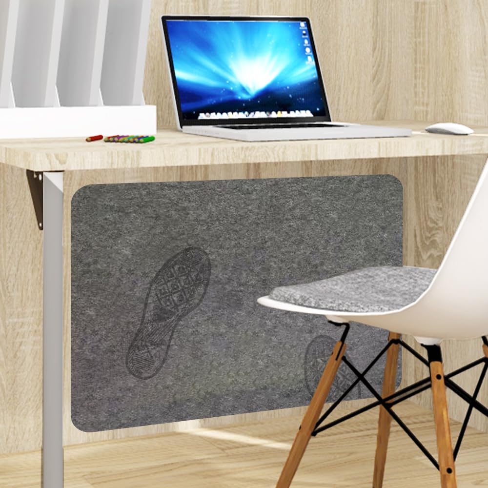 VOVCIG Under-Desk Wall Protector, 31.5 X 23.6 inch Felt Cloth, Easy to Install, Removable Without Residue