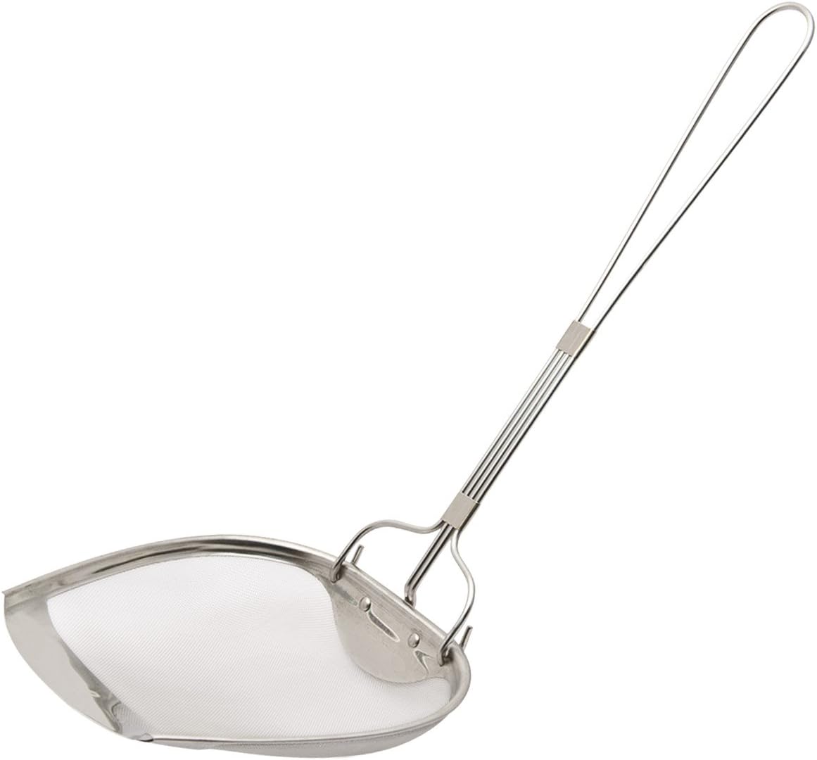 Shin-Etsu Works 30017 Three Snow Shin-Etsu Works (P-shaped) Deep-fried, Medium, Fine, 18-8 Stainless Steel, Square, Commercial Use, Tsubamesanjo, Made in Japan