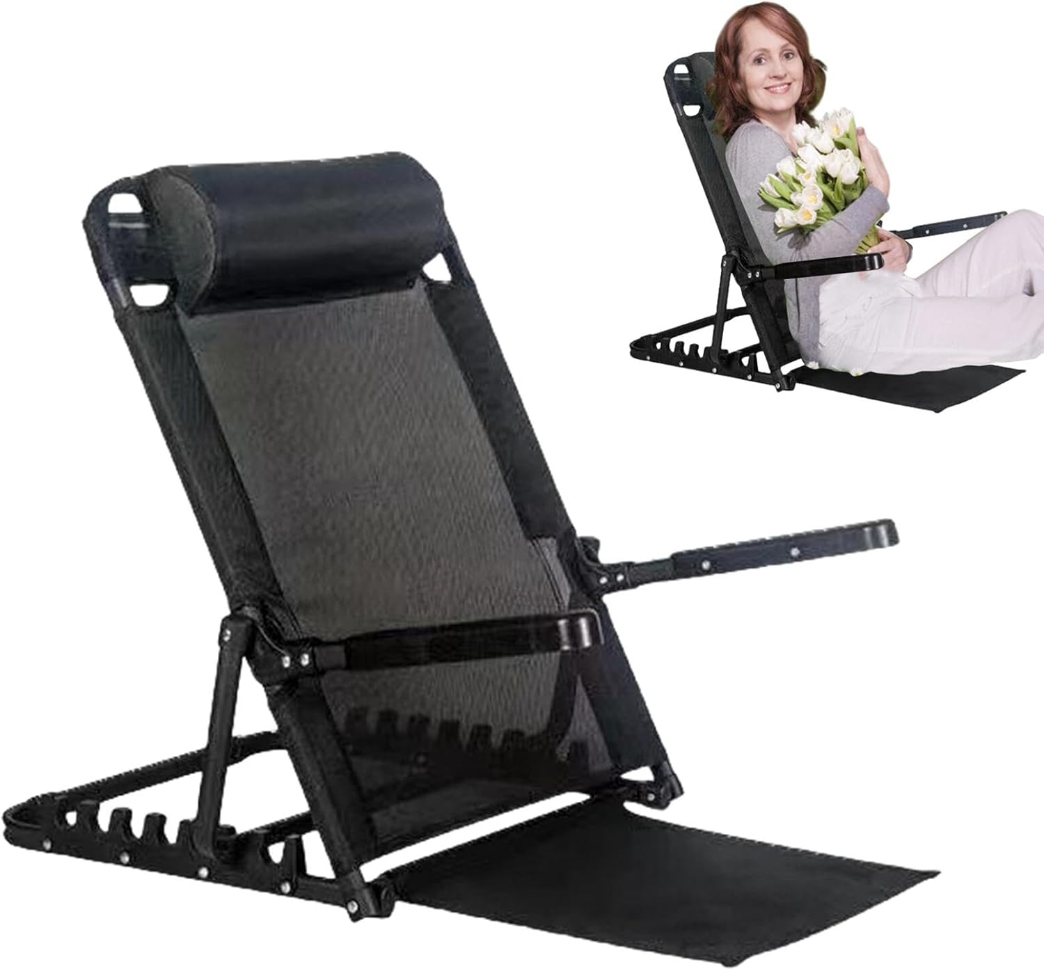 Jarler Adjustable Bed Backrest Chair Armrest Larger 70cm