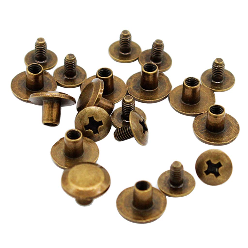 LoveinDIY 10Pcs Binding Screw Nail Rivets Belt Shoes Decorative