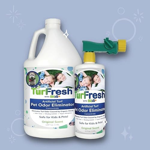 TurFresh BioS+ - Eliminador de olores de mascotas de césped artificial, uso al aire libre, concentrado de 1 galón y pulverizador de botellas de disponible en Yaxa Costa Rica