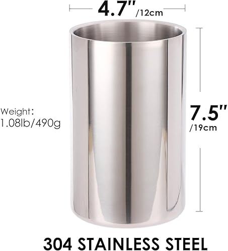 Miniatura 2 de Soporte de doble pared para utensilios de cocina, de acero inoxidable 304, elegante, para encimera, espátula, organizador de almacenamiento de