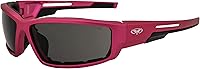 Vista 3 de Global Vision Sly - Gafas de sol acolchadas para mujer, montura metálica rosa con lentes ahumadas