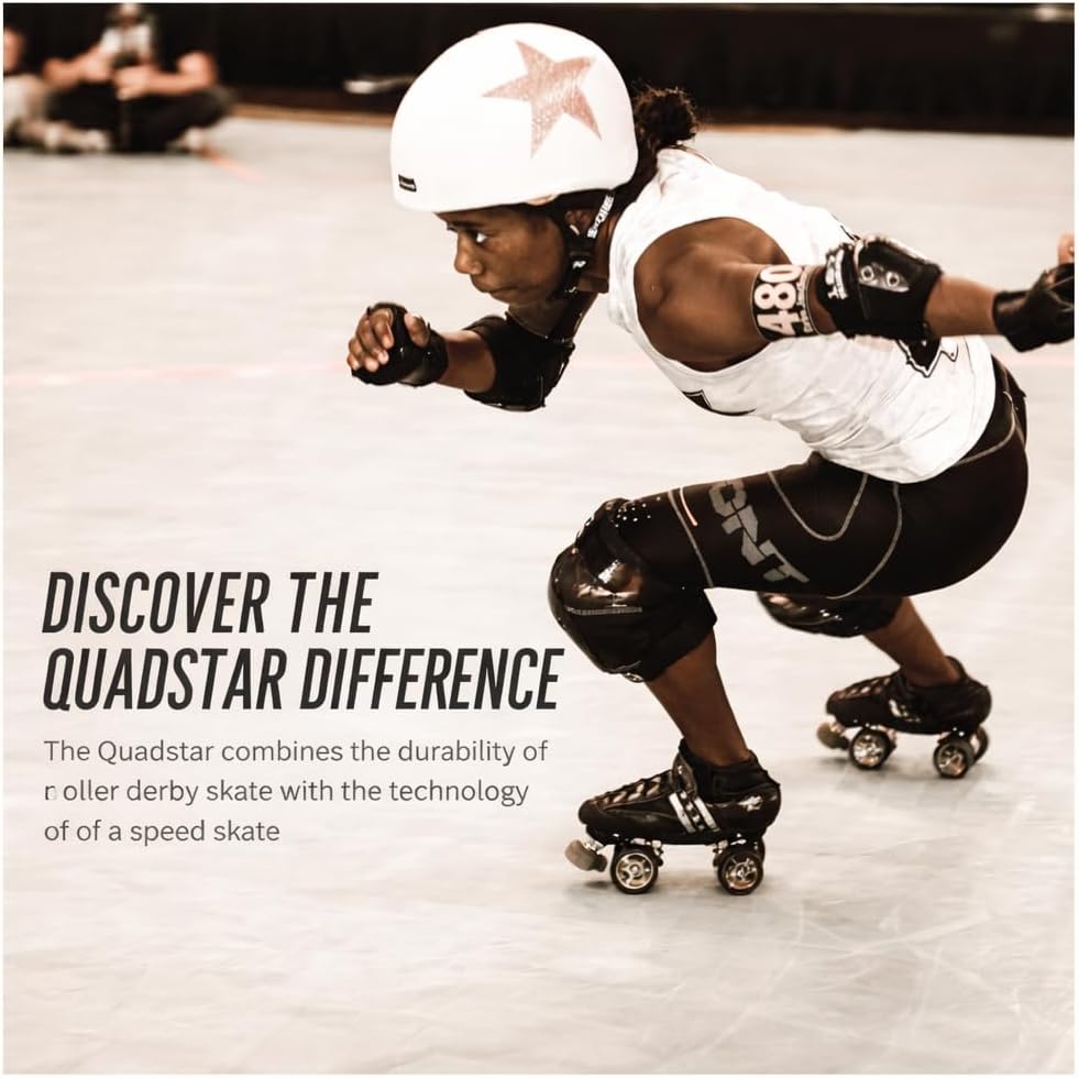 Bont Skates - Quadstar Carbon Roller Skate Derby Package - Professional rollerskates for Men - Women - Boys - Girls for Derby, Speed and Indoor Skating