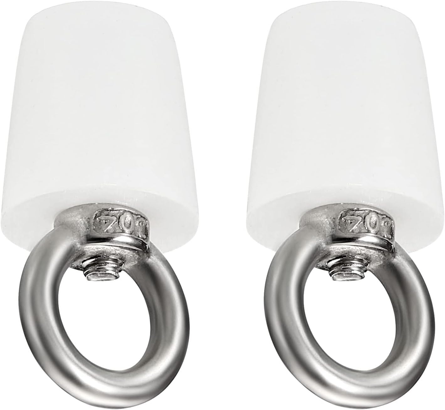 2Pcs Rubber Tapered Plug, 17mm to 23mm Solid Bathtub Bungs Stopper with Ring, Tapered Lab Seal Rubber Stoppers Test Tube Bungs for Test Tubes, Water Pipe, Drainage Hole, White