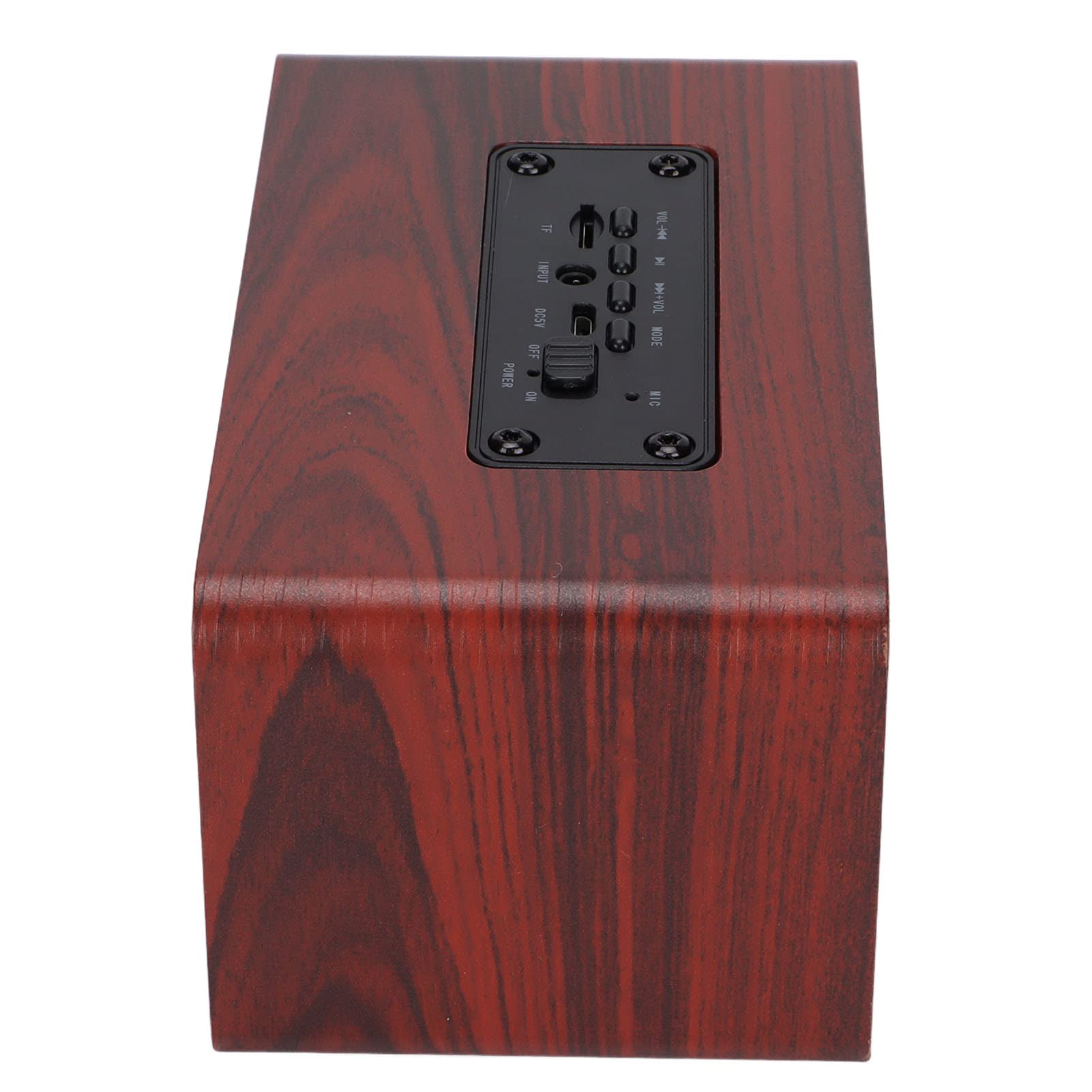 Alomejor Wooden Bluetooth Speaker with Retro Design (Brown wood grain | Portatile, doppi driver da 52 mm, connessione AUX da 3,5 mm, tempo di riproduzione lungo, supporta la ricarica micro USB