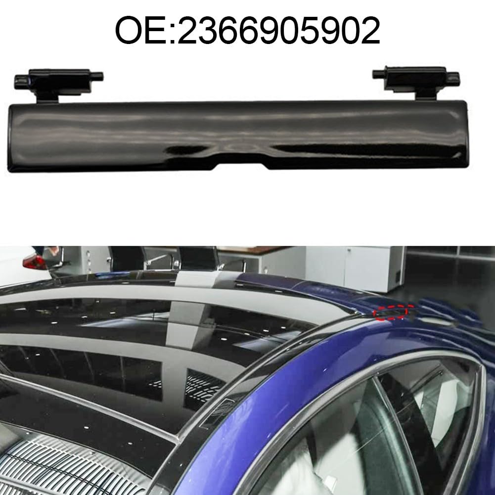 Ersatz Dachblende Abdeckung für Mercedes Für CLE Klasse Für W236 2024 2026 Modell, Passend für Dachträger, OEM 2366905902, ABS Materialkonstruktion (Hinten Schwarz)