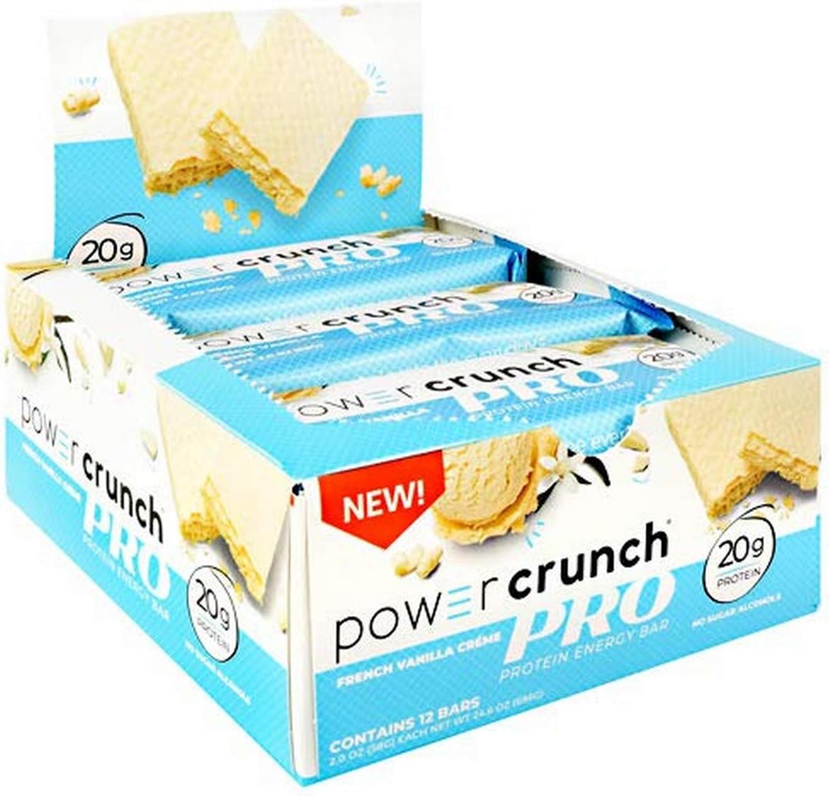 Power CrunchBNRG French Vanilla Flavoured Protein Energy Bar - 12 Pieces, 2.0oz/58g Each