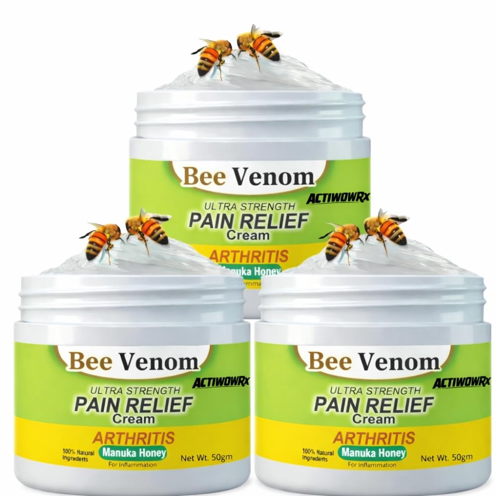 ActiWowRx Bee Venom Ultra Strength Pain Relief Cream for Arthritis, with Manuka Honey, 100% Natural Ingredients, 50gm, Pack of 3-picture-32
