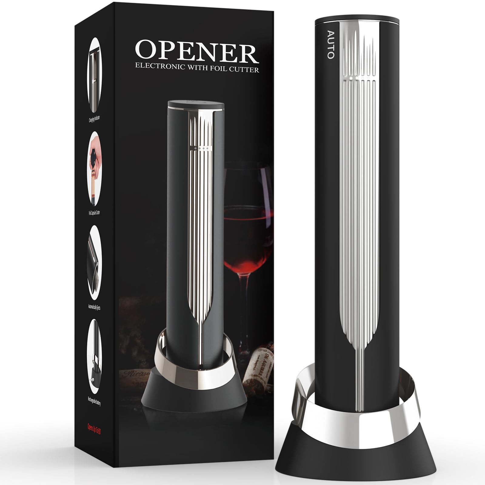 Newise Electric Wine Opener - Effortless Cork Removal -8 Newise Electric Wine Opener - Effortless Cork Removal -8
