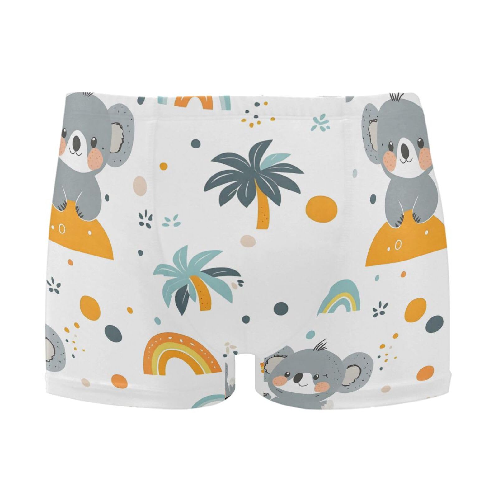 UMIRIKO Cute Koala Palm Tree Men's Swim Trunk Square Leg Swimsuit Swimwear Swim Briefs for Men 2XL 202b8261