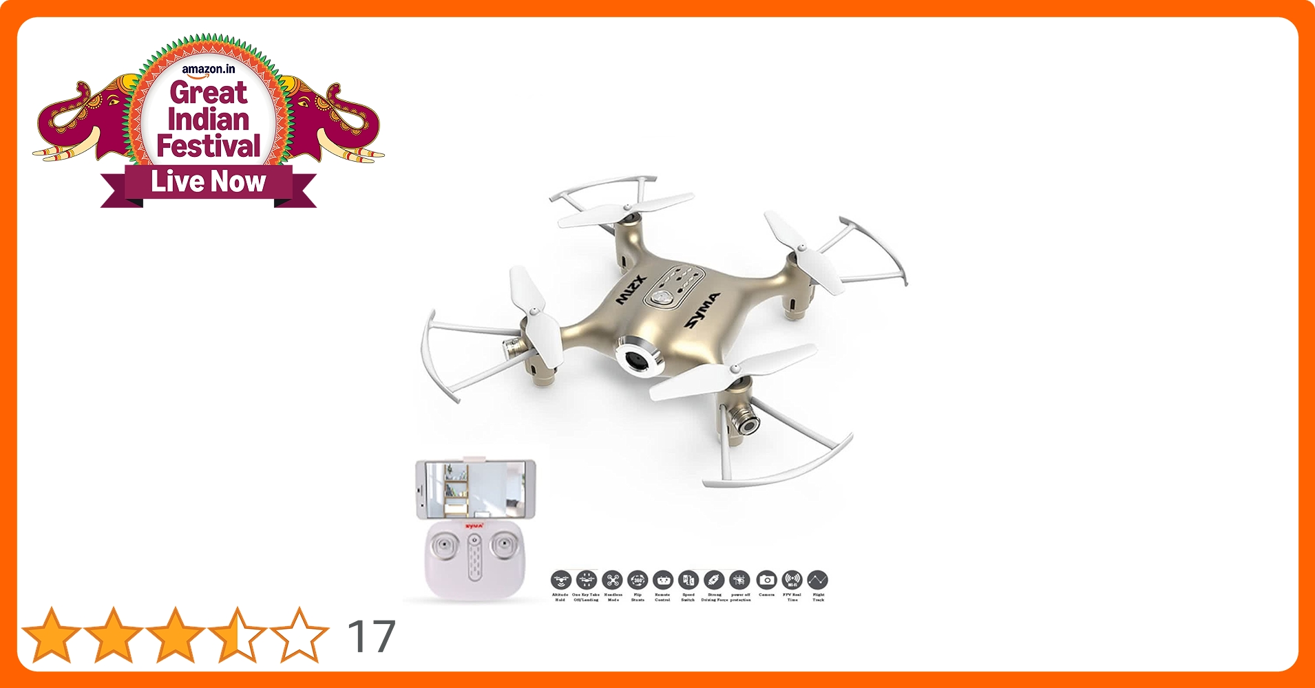 Toy House Syma X21W Wifi FPV Mini Drone with Camera Live