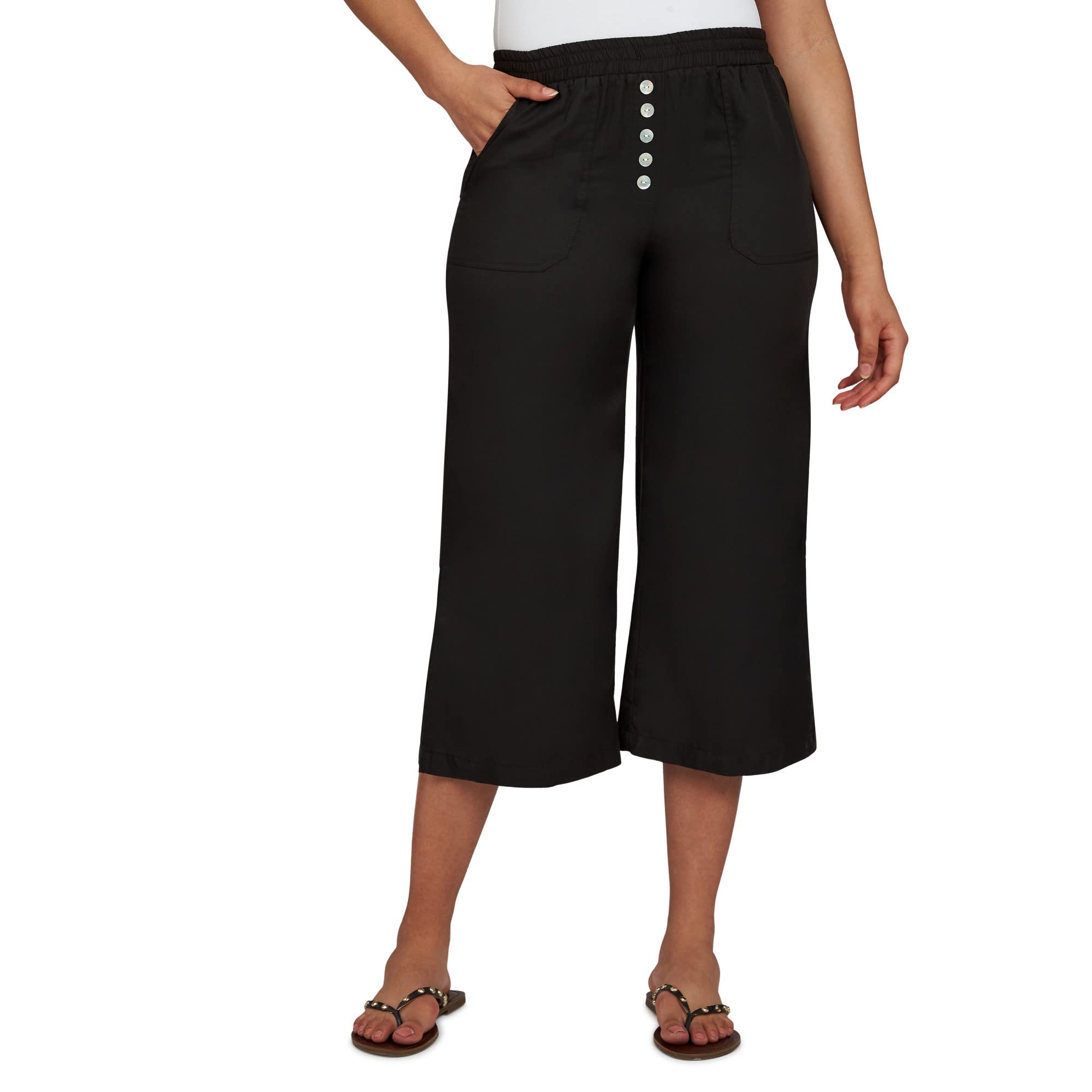 Ruby Rd Womens Plus-Size Pull-on Tencel Capri Pant