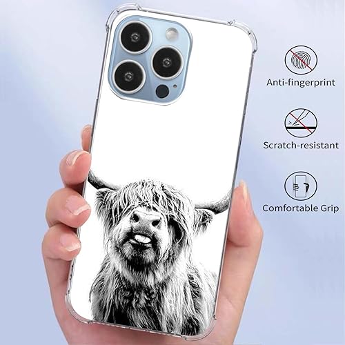 Miniatura 2 de Scottish Highland Cattle - Funda para teléfono compatible con iPhone 13 Pro Max, funda de animal de vaca salvaje hippie para adolescentes, hombres y