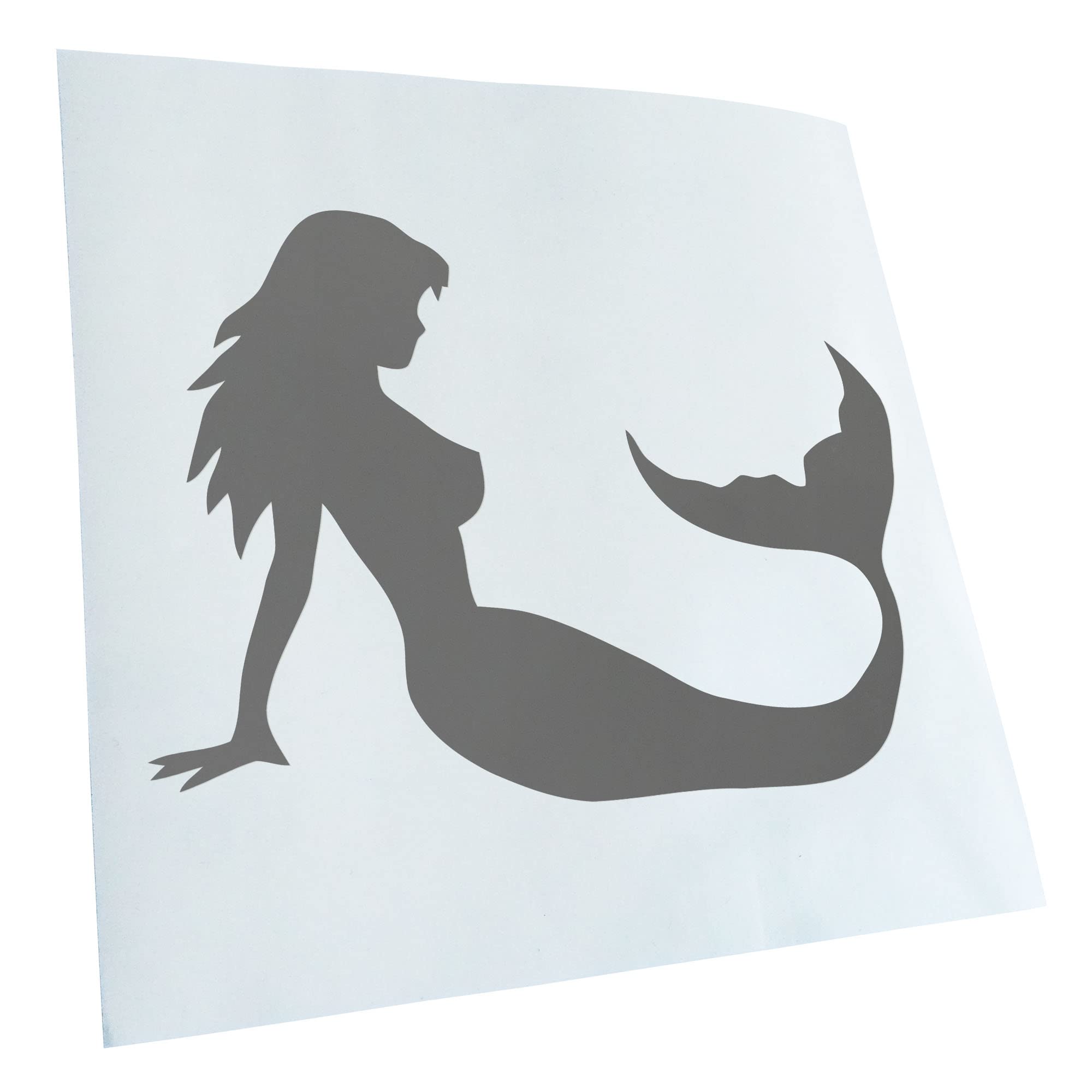 Kiwistar - Car Sticker - Grey - 13.5 x 10 cm Mermaid - Mermaid - Rear Window Car Sticker Weatherproof for Car Truck Moped Truck - Sticker Exterior Self-Adhesive Tuning Accessories for Window Vehicle