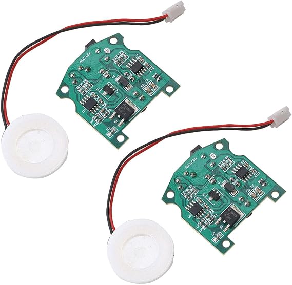 DUNSIHUI 2 Pack DC 3.7V-12V D20mm 113KHz Ultrasonic Mist Maker Atomization Maker Module DIY Humidifier with PCB module