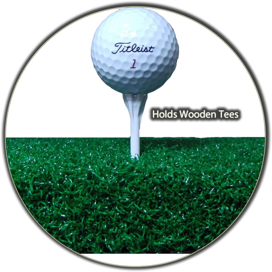 5 Feet x 5 Feet Heavy Duty Commercial Tee Elite Golf Practice Mat. Use Real Wood Tees. Indoor Outdoor Simulates Real Grass. Hit Down On The Ball.
