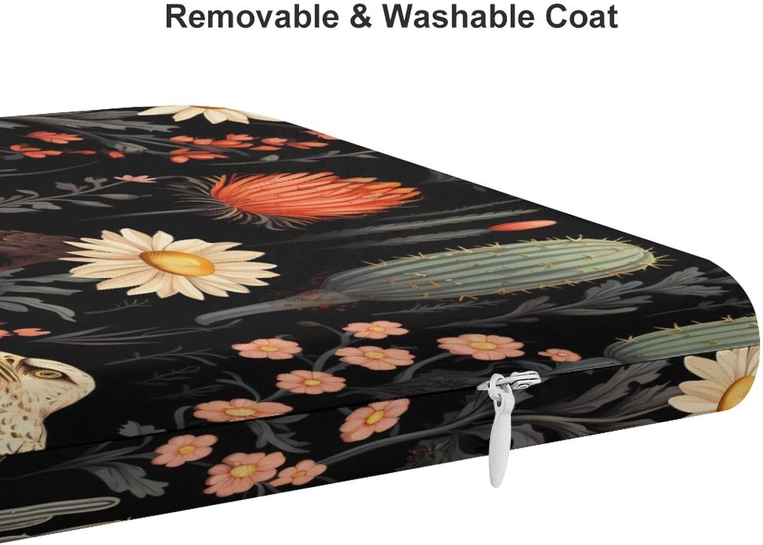 Eagle Cactus Floor Pillow Meditation Yoga Cushion Square Chair Cushion Pillows Seating for Adults