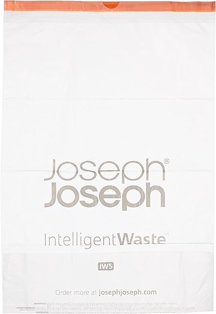 Joseph Joseph Dokładnie dopasowane wkładki na śmieci, przezroczyste, 40 litrów