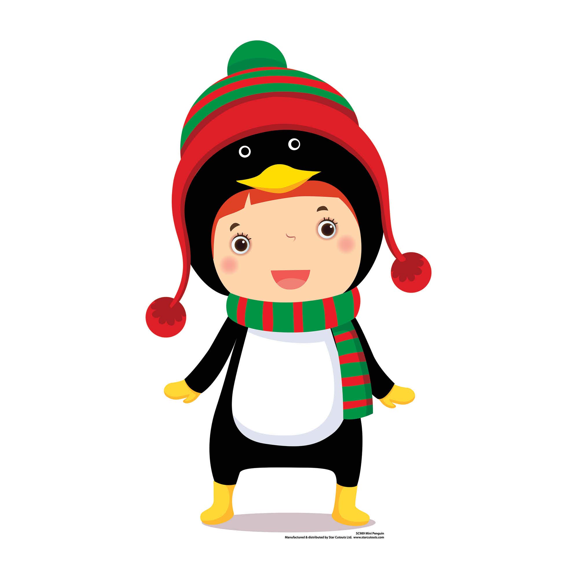 Star Cutouts Mini Penguin Girl Cardboard Cutout 2.10ft