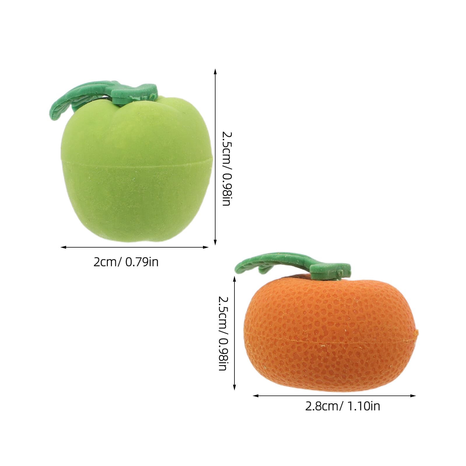 UKCOCO 100pièces Lot de Gommes à Effacer Forme de Fruits Mini Pommes et Oranges pour Garçon Fille Fournitures Scolaires Kawaii Récompenses de Fête Rentrée Scolaire