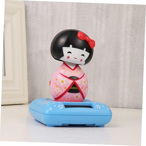 Miniatura 7 de NOLITOY Juguetes de baile de coche con energía solar, kimono, muñeca sacudida, juguete de coche, quimono solar, muñequera, cabezas de burbujas,