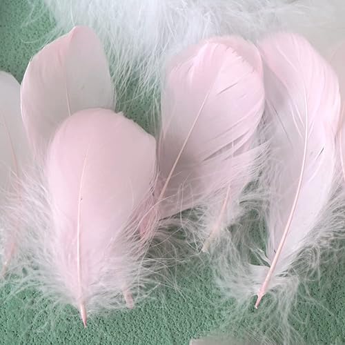 Miniatura 41 de 100 plumas de ganso teñidas naturales doradas, plumas de 3 a 5 pulgadas, plumas de colores surtidos para sombrero, manualidades, manualidades, boda